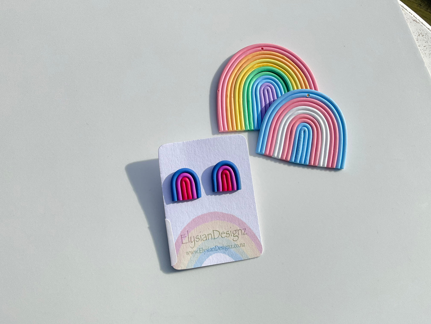 Bisexual Rainbow - NZ Polymer Clay Earrings