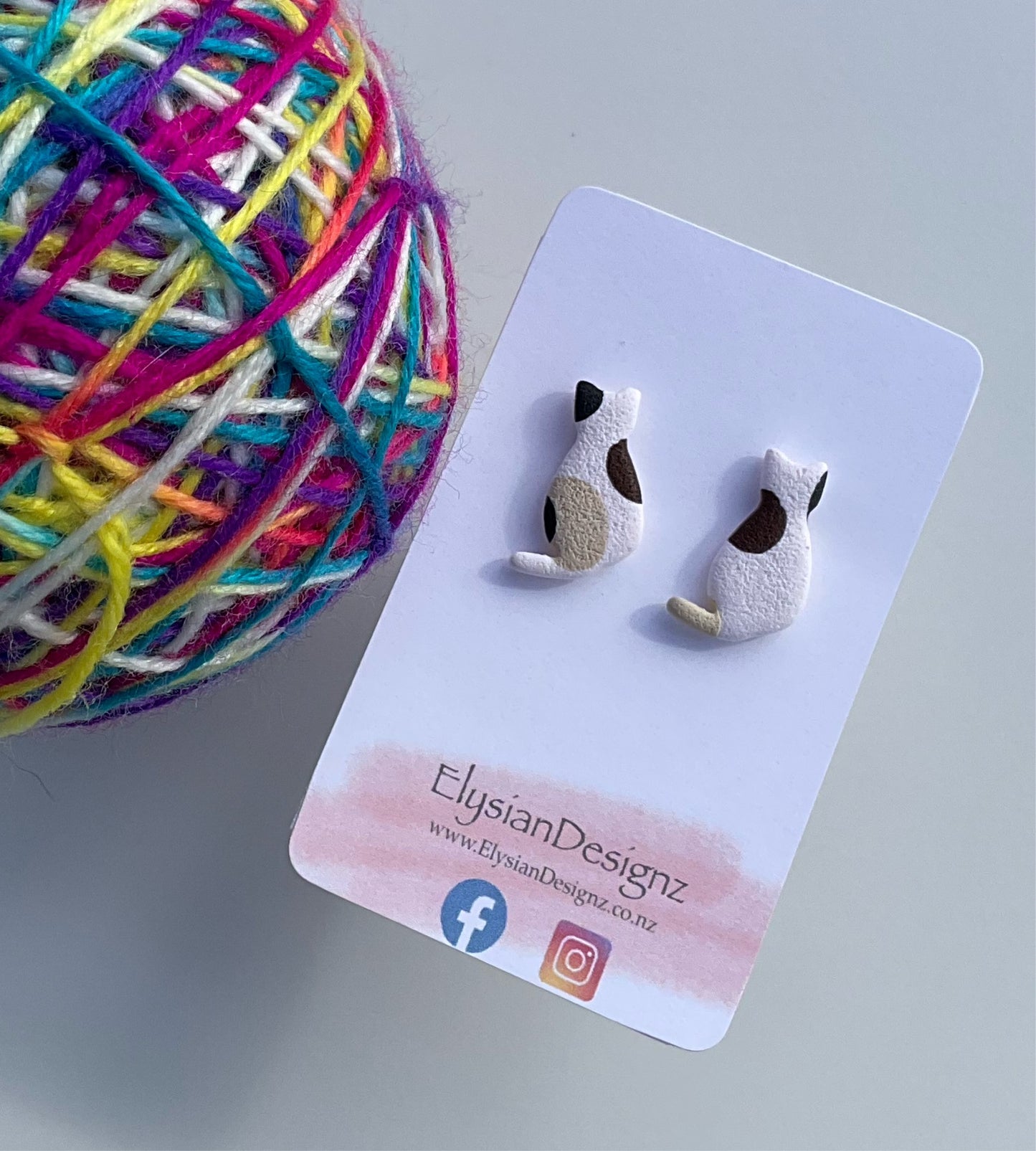 Kitty Danglies – NZ Polymer Clay Earrings