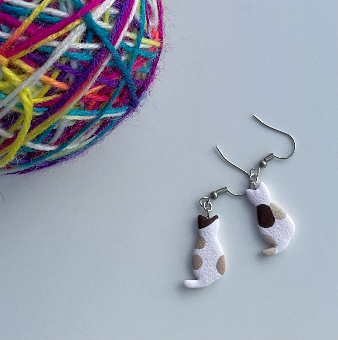 Kitty Danglies – NZ Polymer Clay Earrings