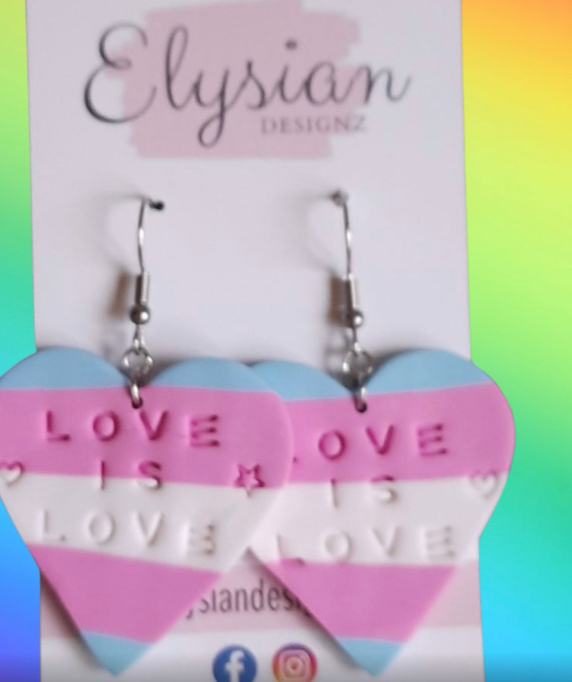 Love Is Love - NZ Polymer Clay Earrings