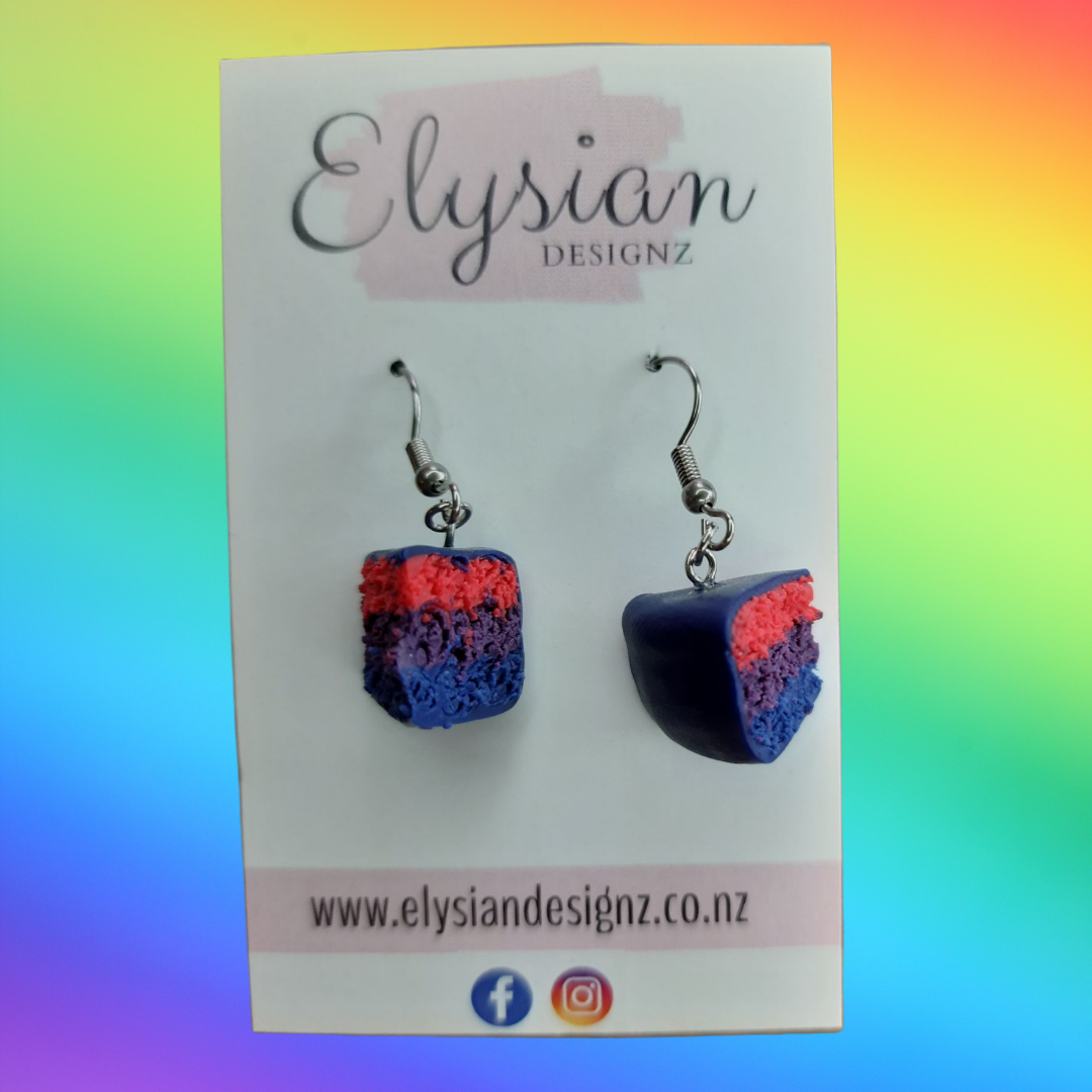 Bisexual Cakes - NZ Polymer Clay Earrings