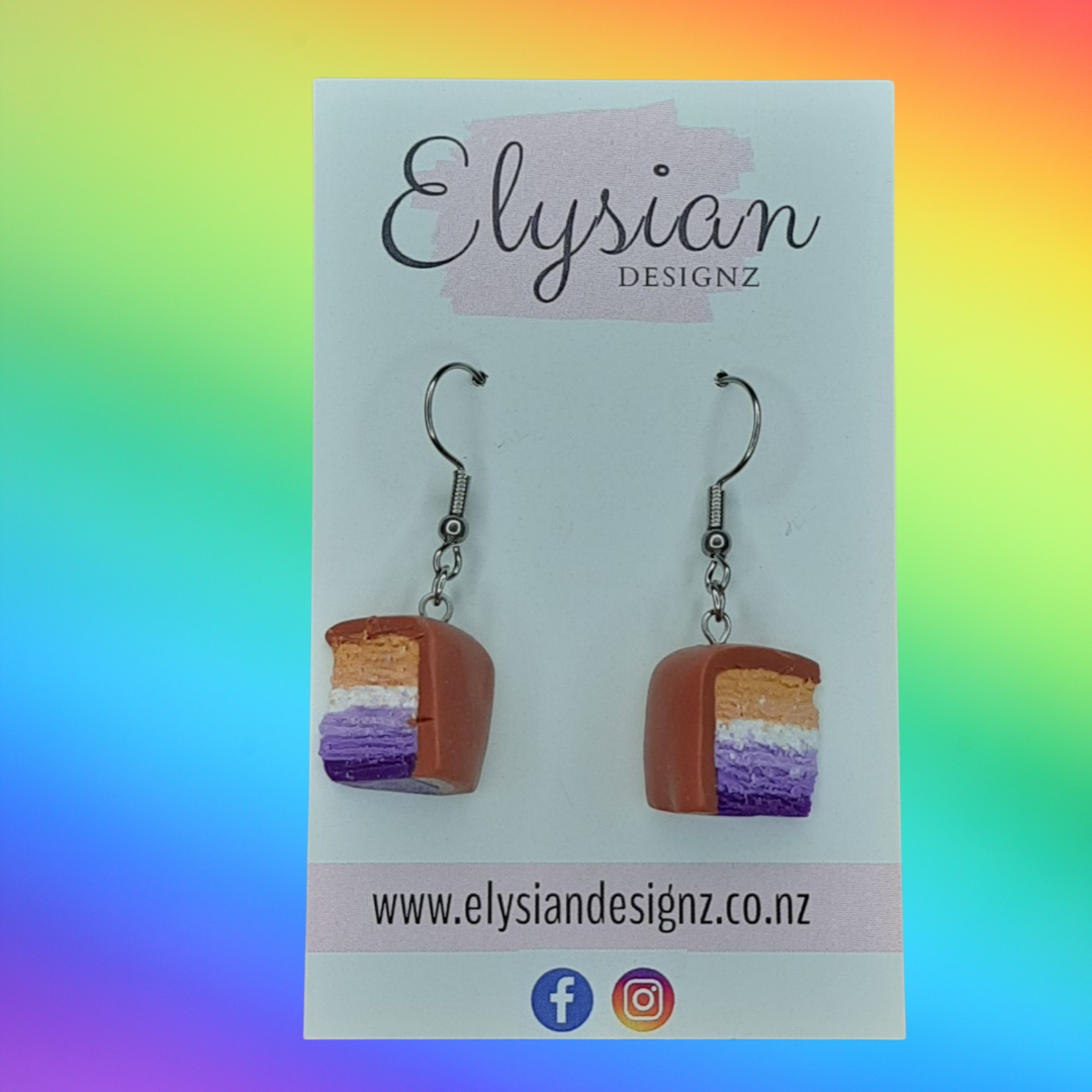 Lesbian Cake - NZ Polymer Clay Earrings