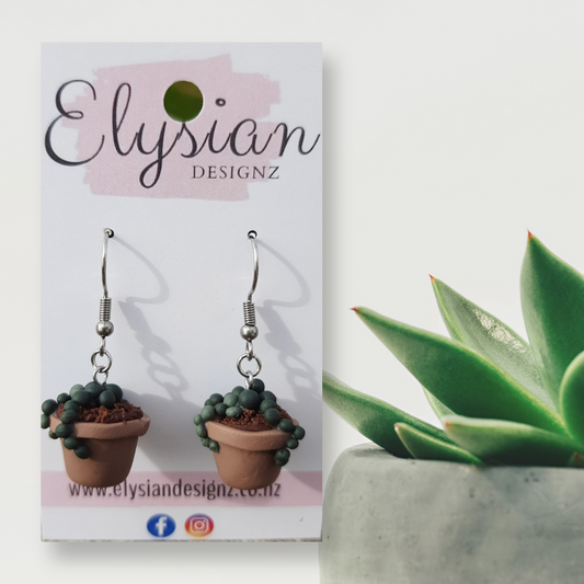 Plant Pot Danglies – NZ Polymer Clay Earrings