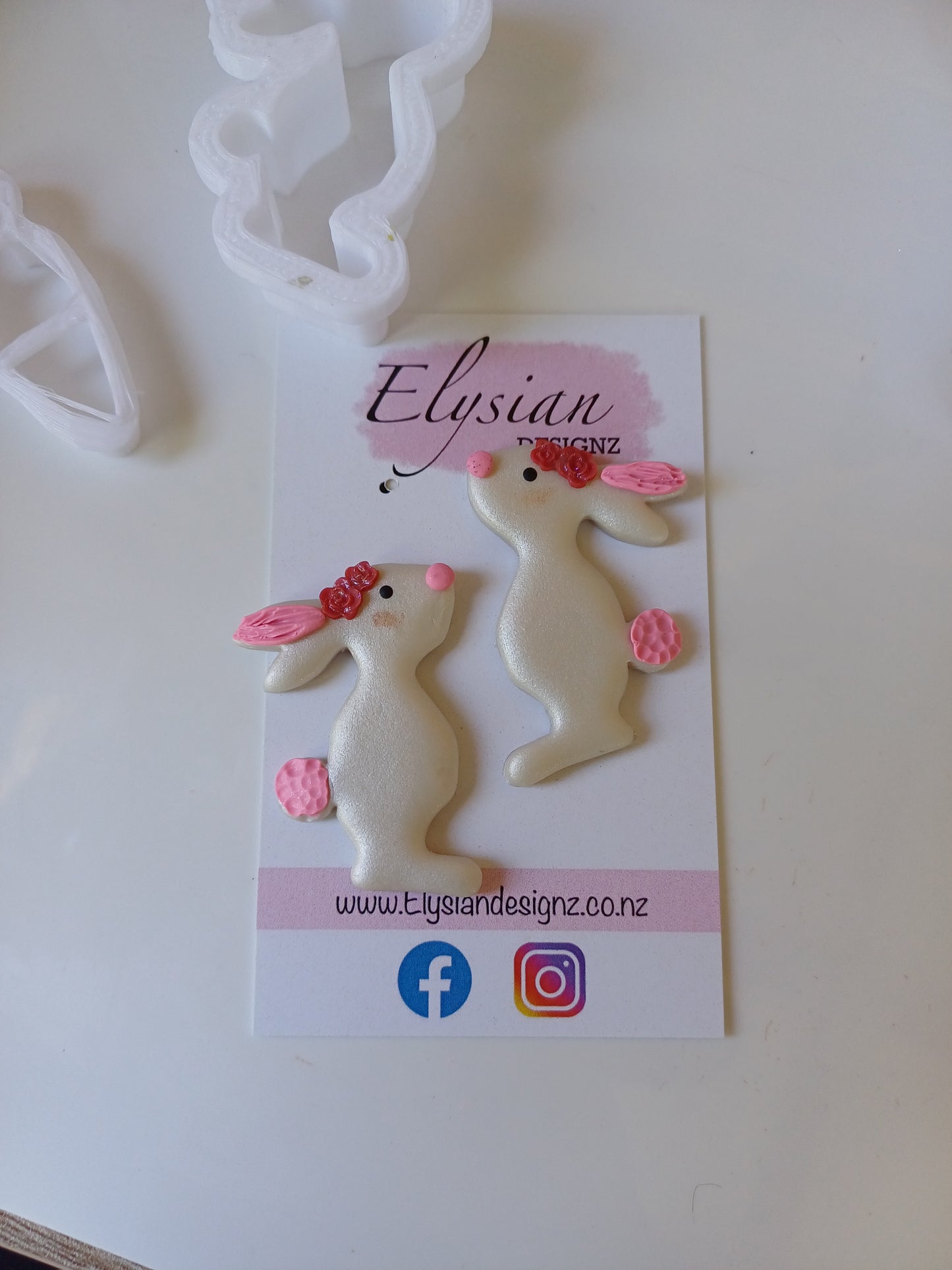 Easter Bunny – NZ Polymer Clay Earrings