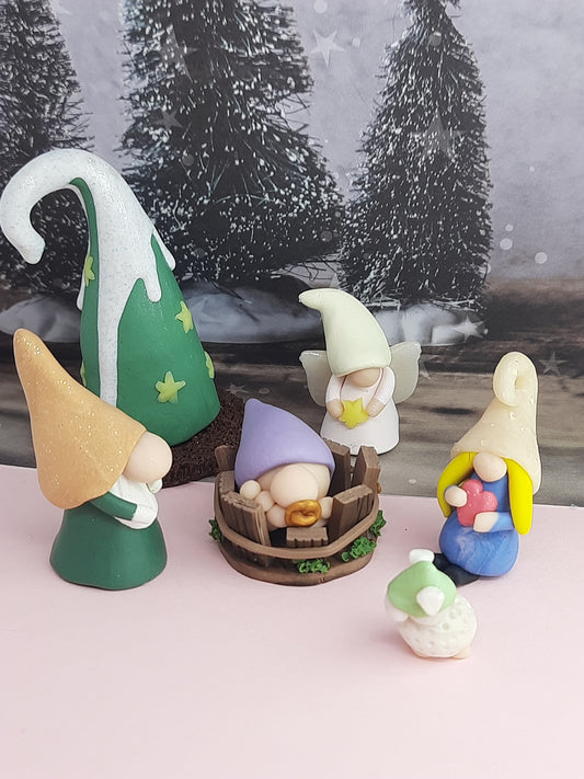 Scandinavian Gnome Nativity Set