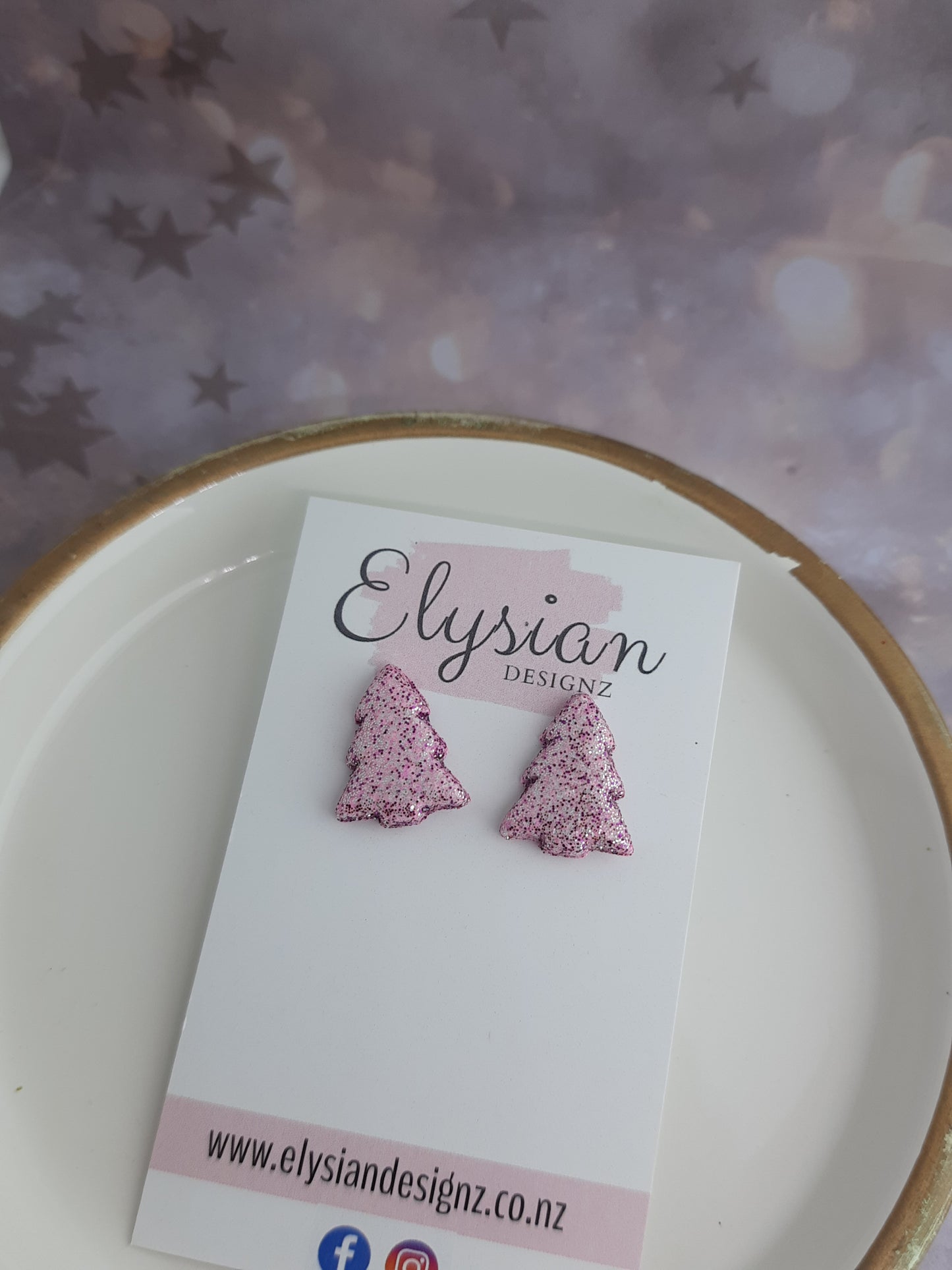 Sparkling Christmas Trees – NZ Polymer Clay Earrings