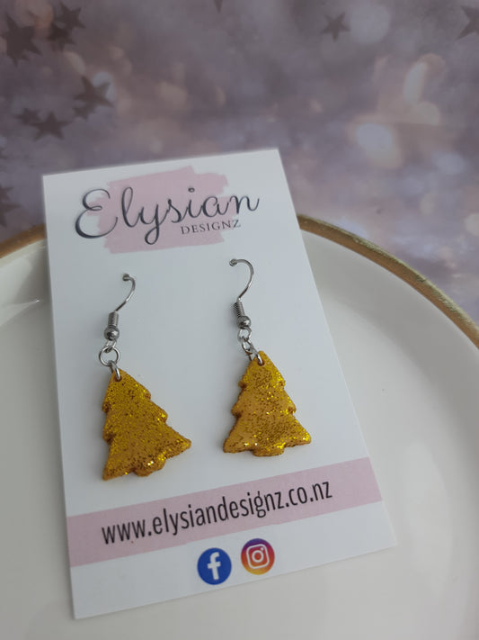 Sparkling Christmas Trees – NZ Polymer Clay Earrings