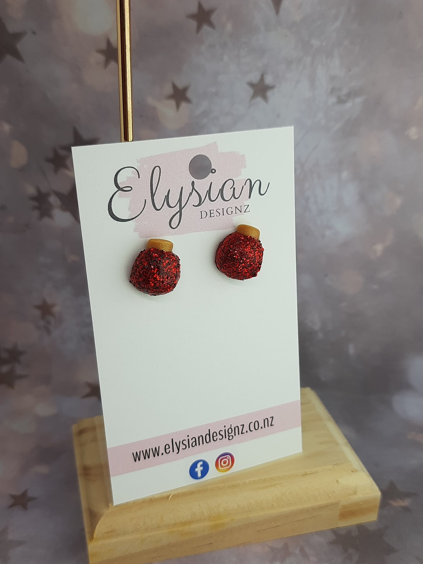 Bauble Earrings – NZ Polymer Clay Earrings