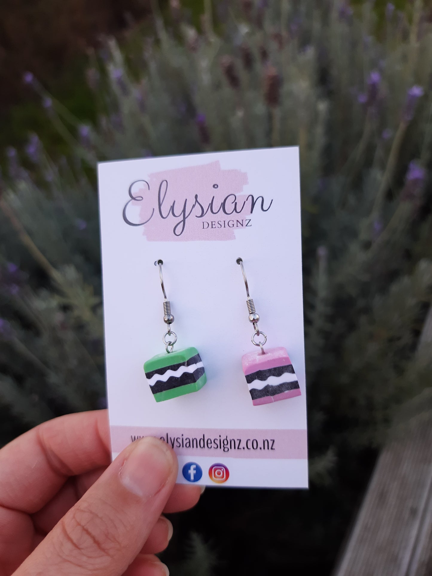 Licorice Allsorts – NZ Polymer Clay Earrings