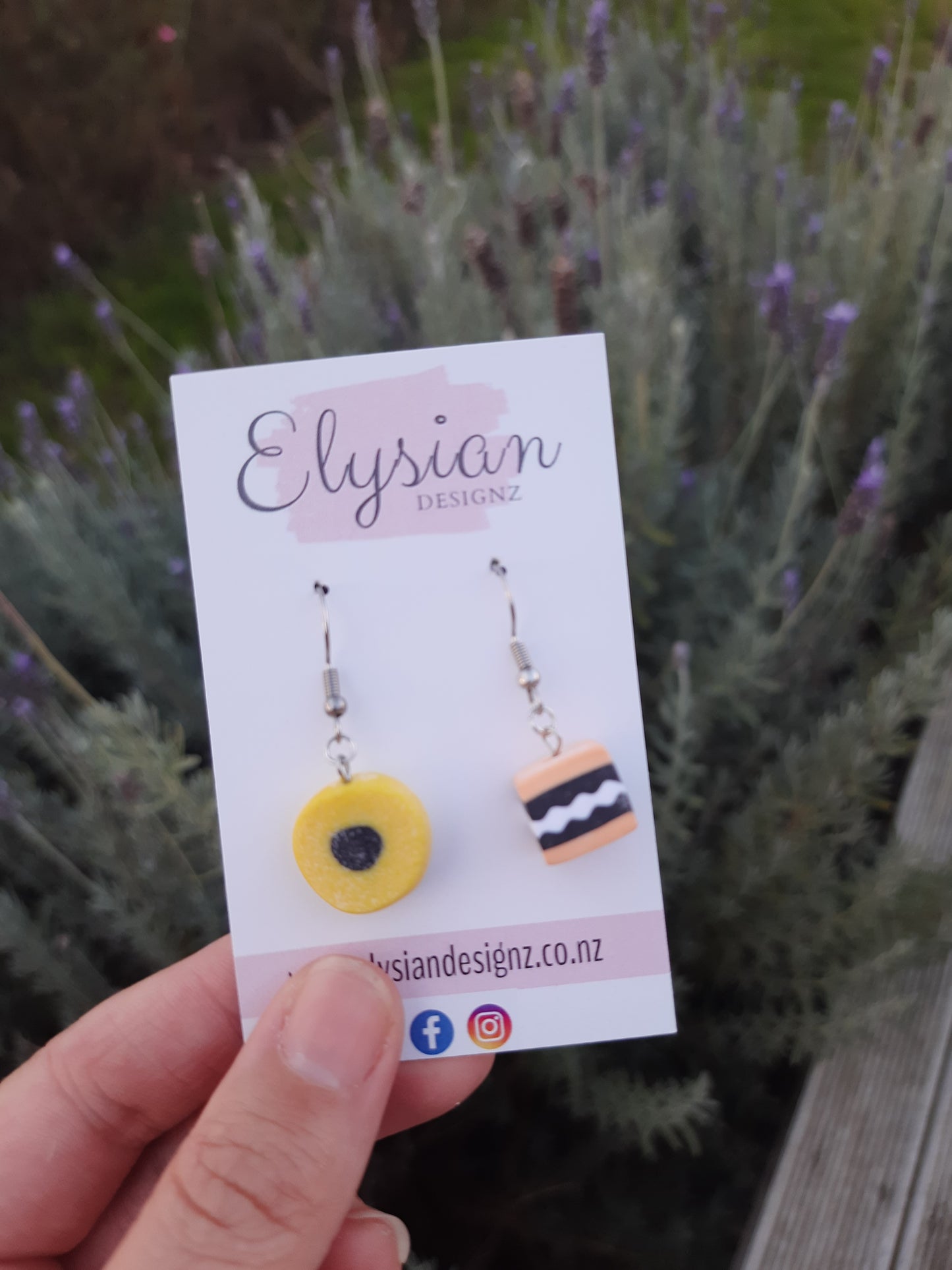 Licorice Allsorts – NZ Polymer Clay Earrings