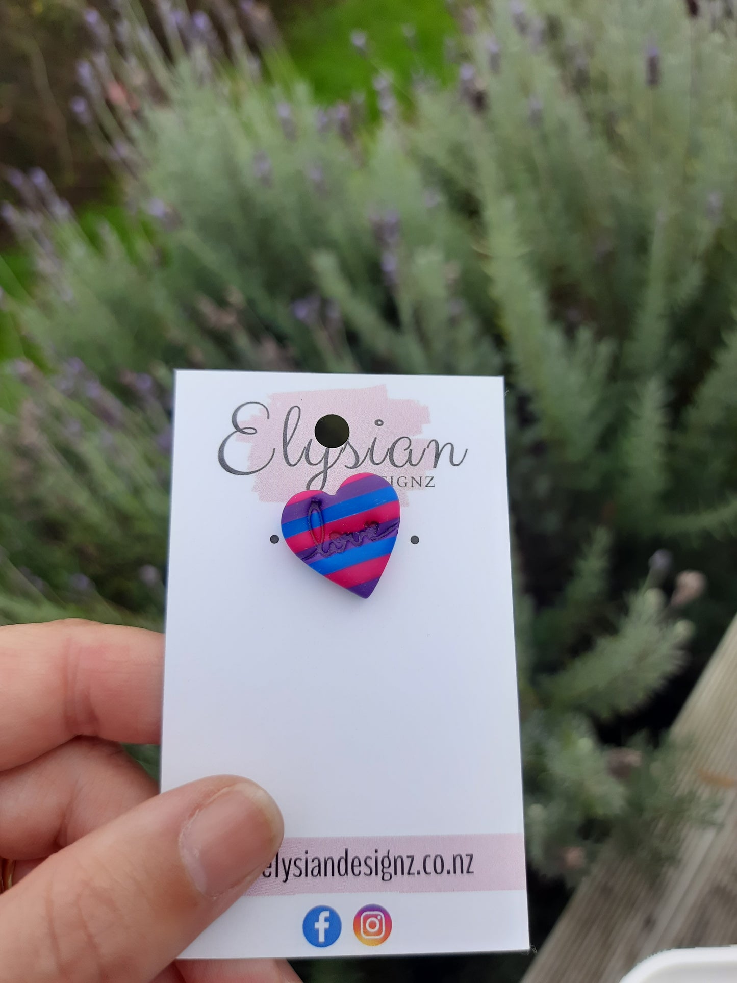 Rainbow Love Hearts - NZ Polymer Clay Earrings