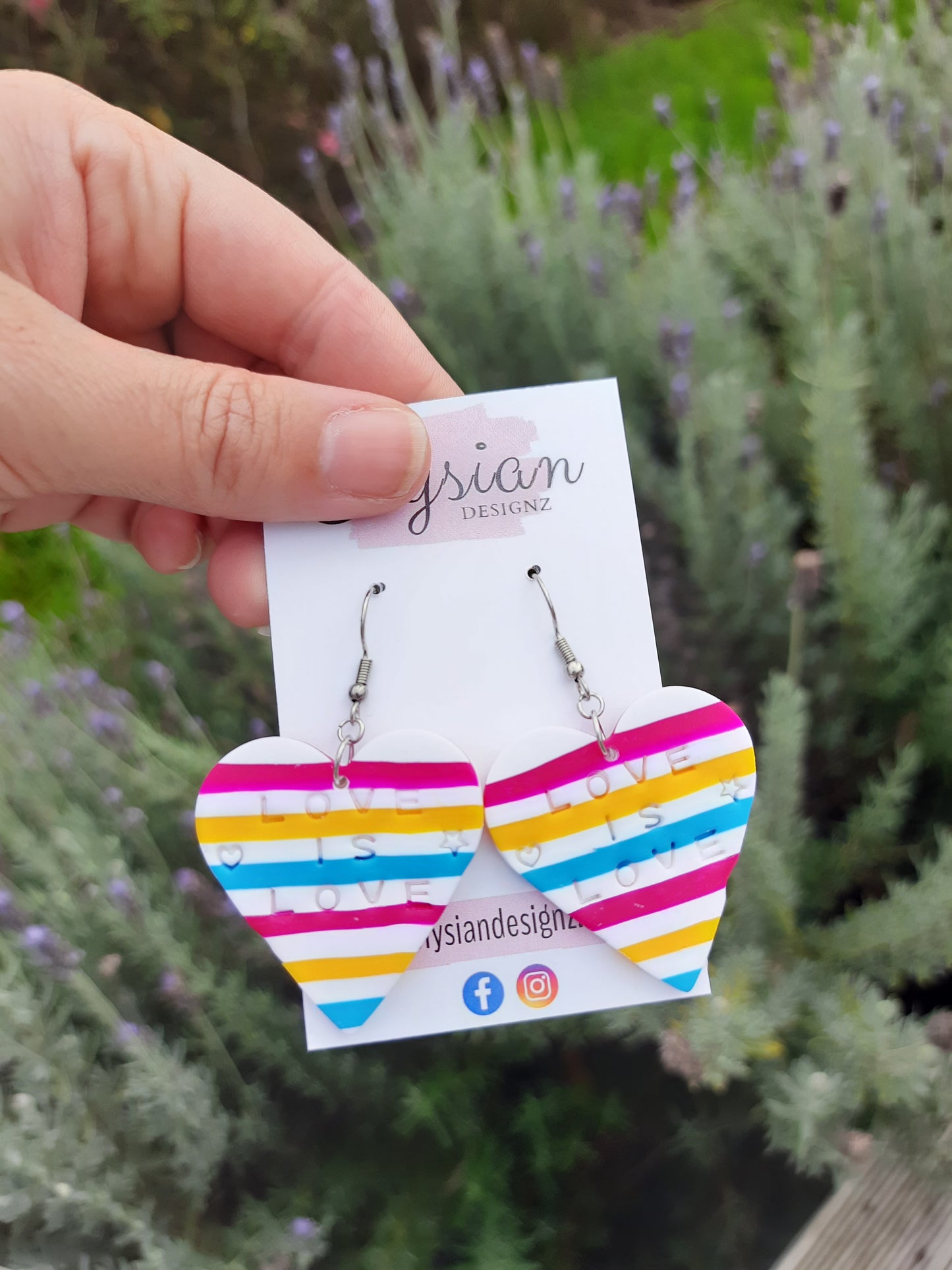 Love Is Love - NZ Polymer Clay Earrings