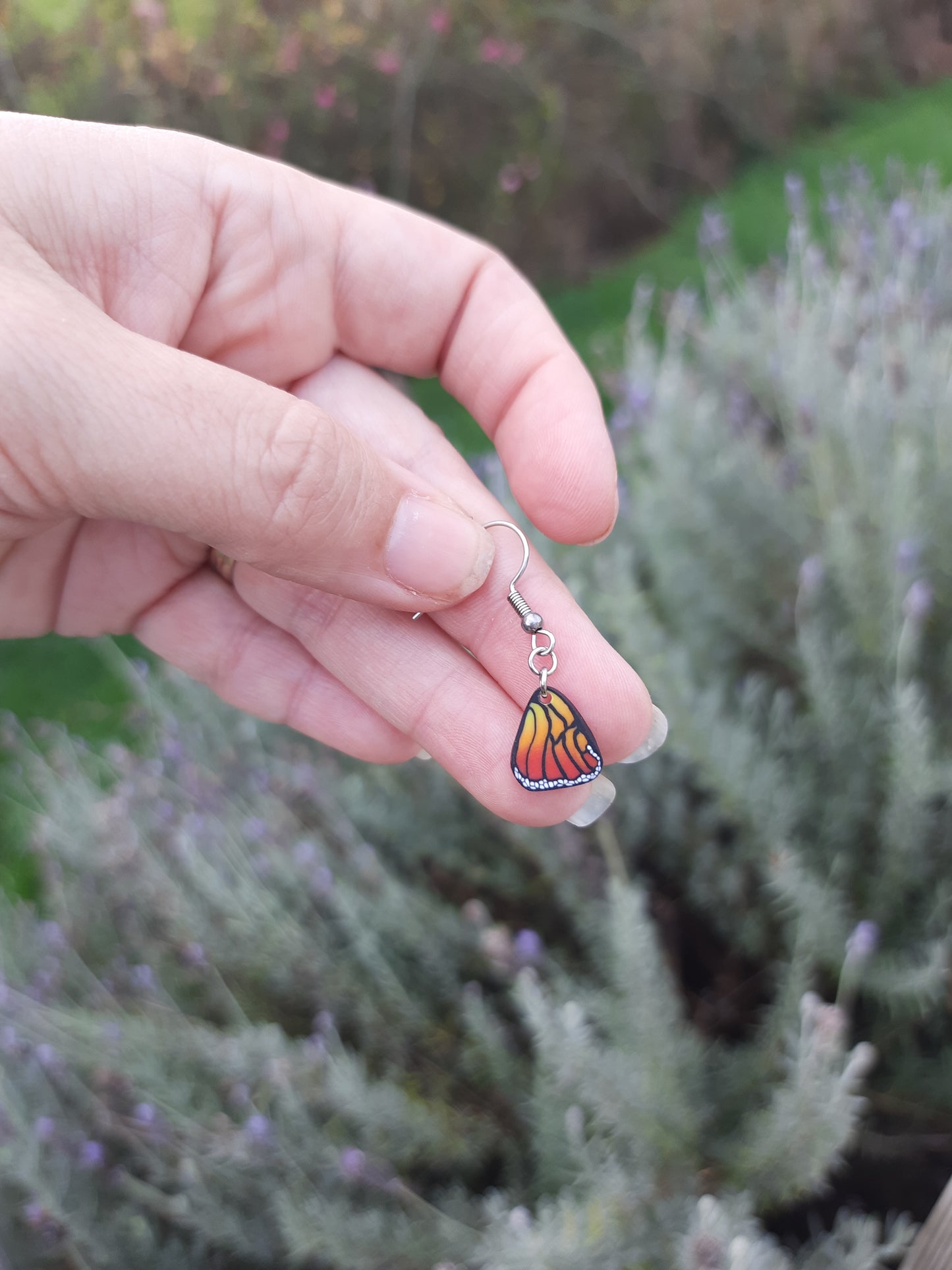 Monarch Butterfly Danglies – NZ Polymer Clay Earrings