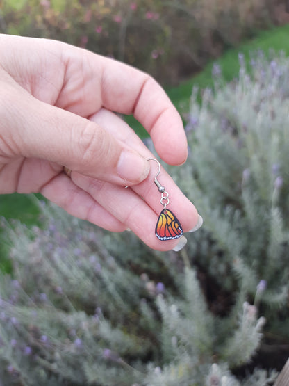 Monarch Butterfly Danglies – NZ Polymer Clay Earrings