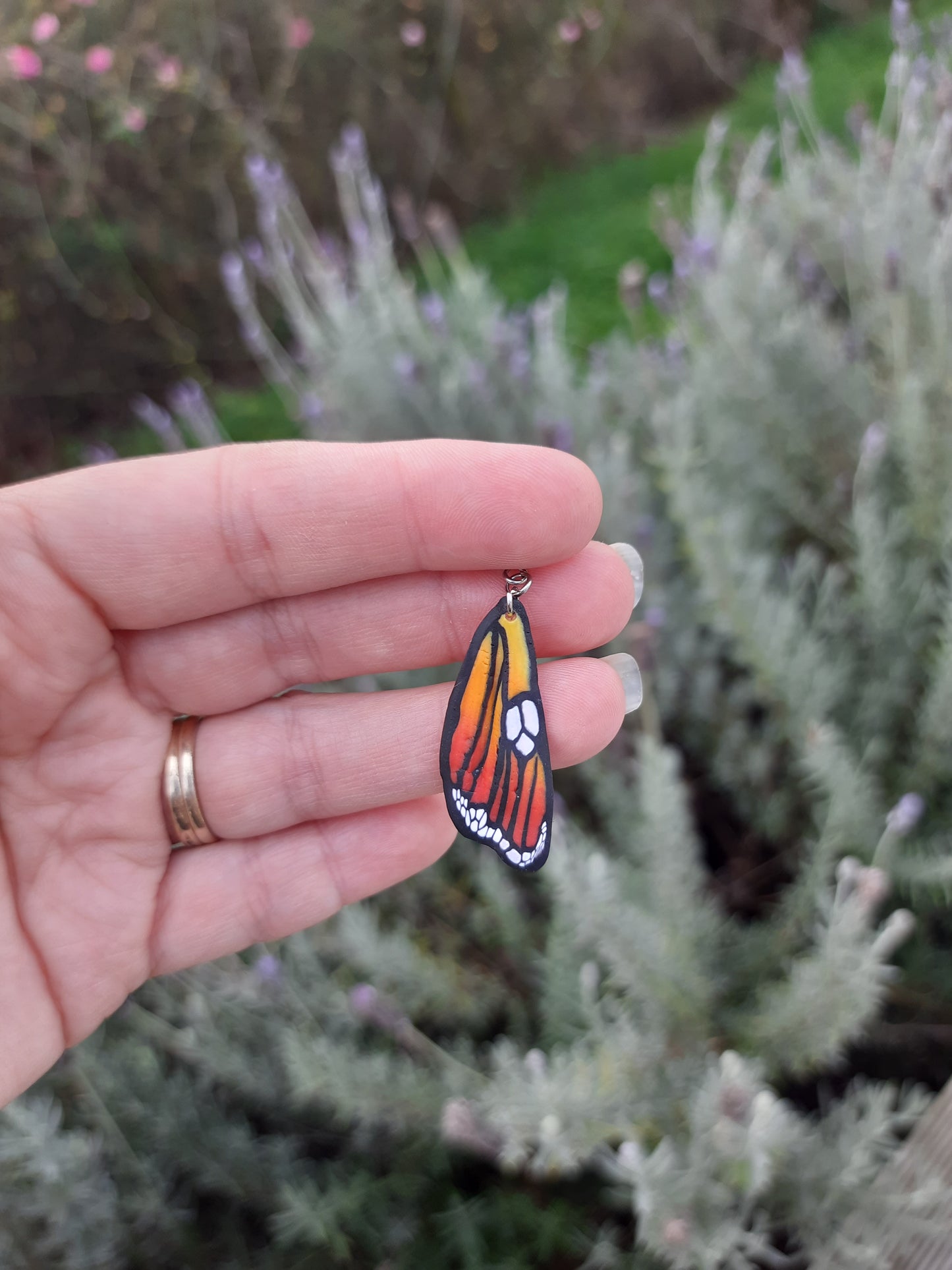 Monarch Butterfly Danglies – NZ Polymer Clay Earrings