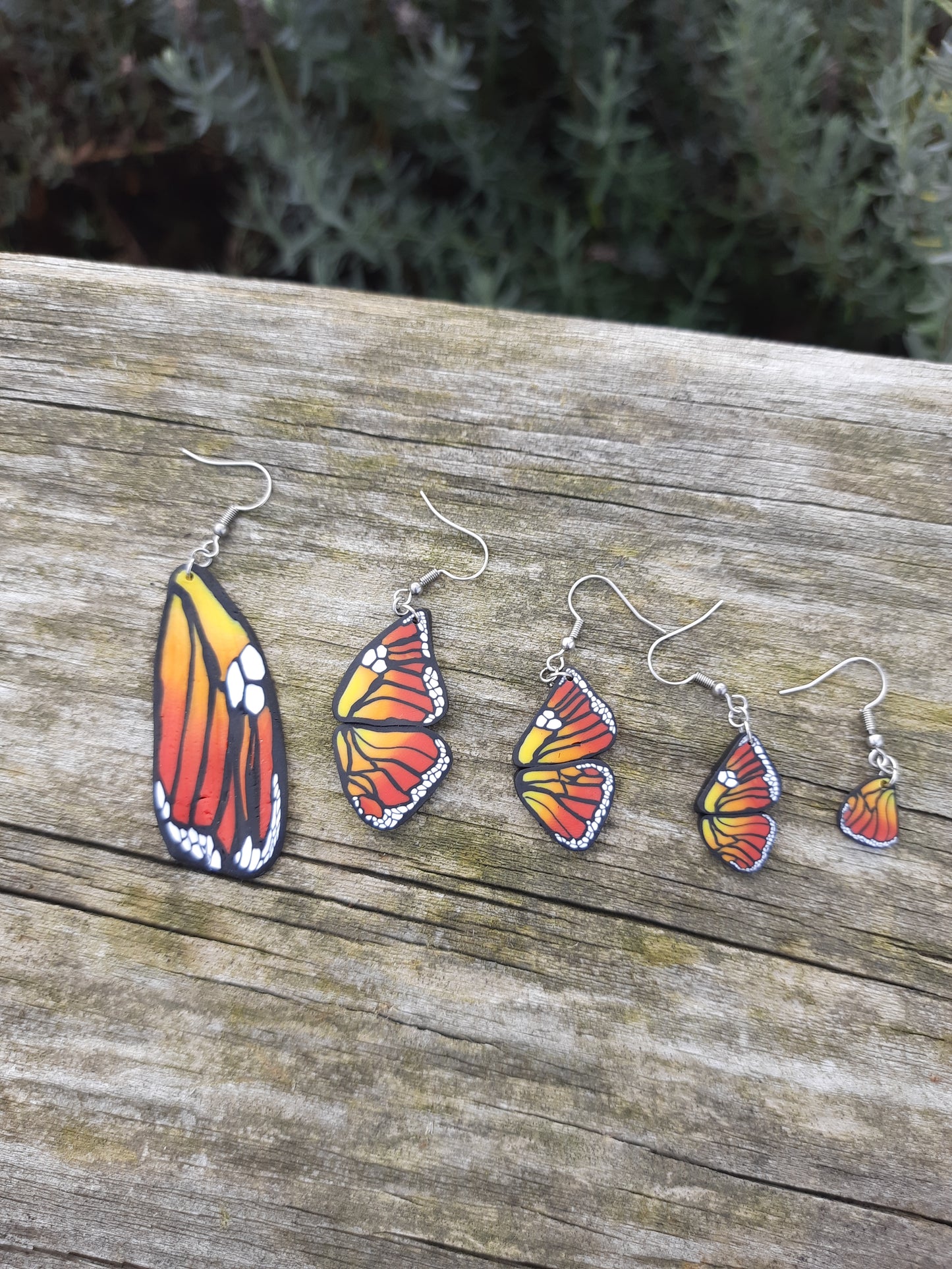 Monarch Butterfly Danglies – NZ Polymer Clay Earrings