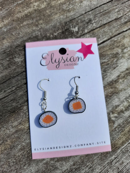Sushi Dangle & Stud Earrings | Handmade Polymer Clay NZ