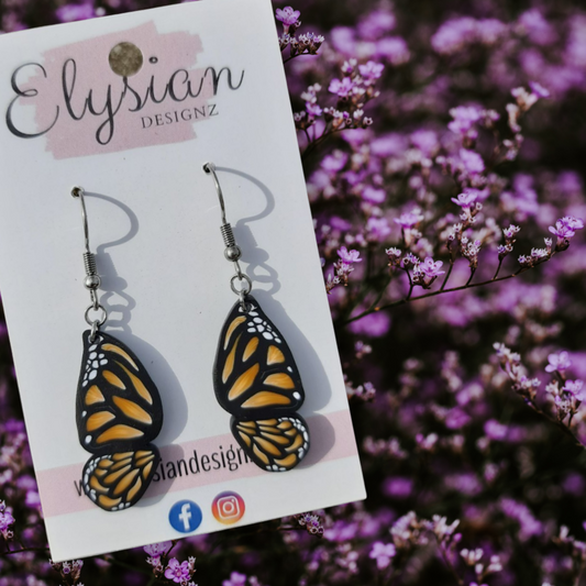 Sunshine Butterflies – NZ Polymer Clay Earrings