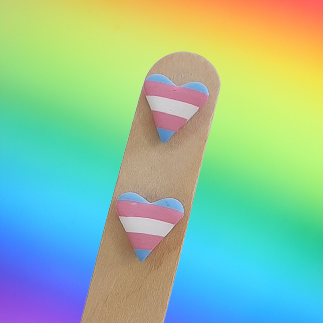 Trans Flag Studs