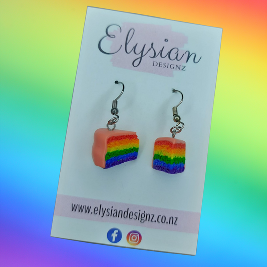 Rainbow Cakes - NZ Polymer Clay Earrings