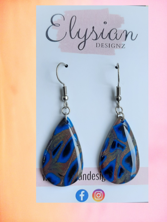Peacock Slab Earrings