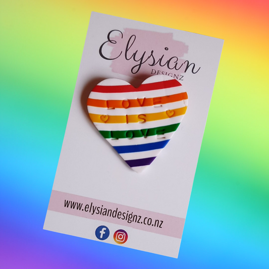 Love Is Love - NZ Polymer Clay Pins