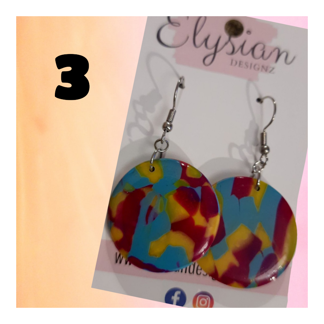 Pansexual Danglies - NZ Polymer Clay Earrings