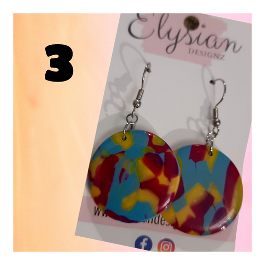 Pansexual Danglies - NZ Polymer Clay Earrings
